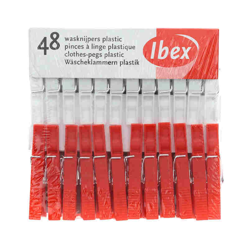 IBEX PLASTIC WASKNIJPERS 48 STUKS - 8710577757031 - 510981