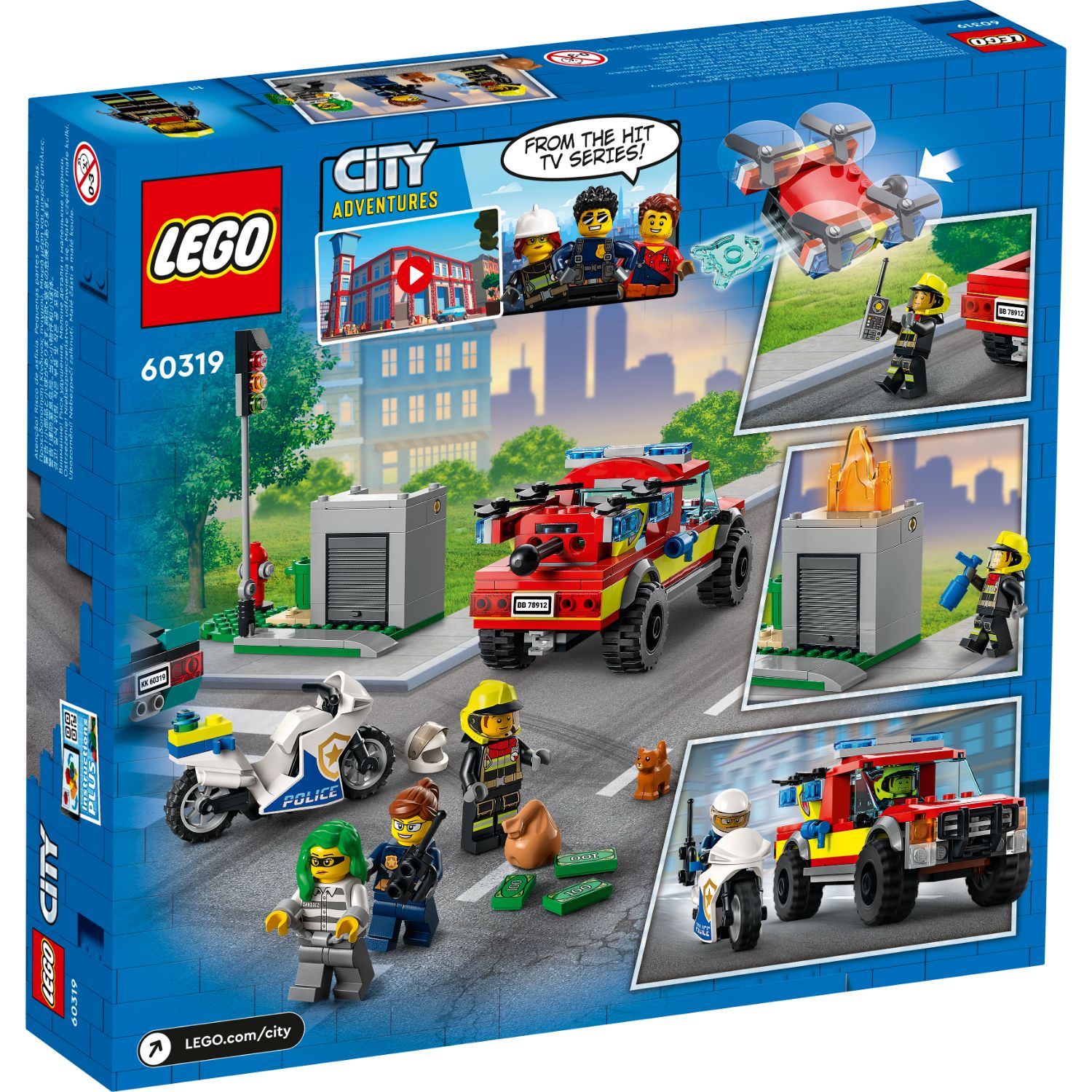 LEGO CITY 60319 BRANDWEER/POLITIE ACHTER