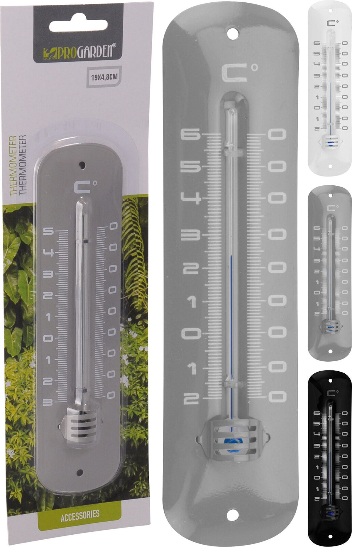 THERMOMETER METAAL 19CM